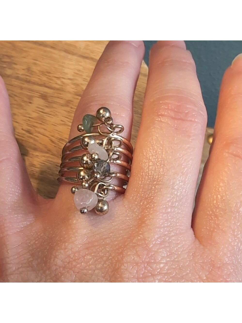Gemstone SPRINGY Ring Set